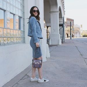 H&M suede moto jacket